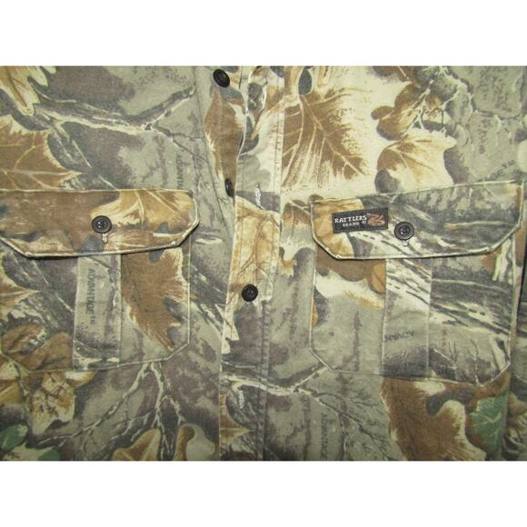 Rattlers Brand Men’s Large Camo Button-Down Shirt Hunting USA Cotton - Picture 2 of 7